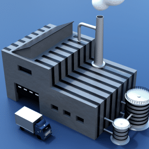 3D-Visualisierung Fabrikhalle